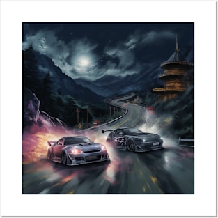 Mountain road drift by Sideways at Midnight Posters and Art